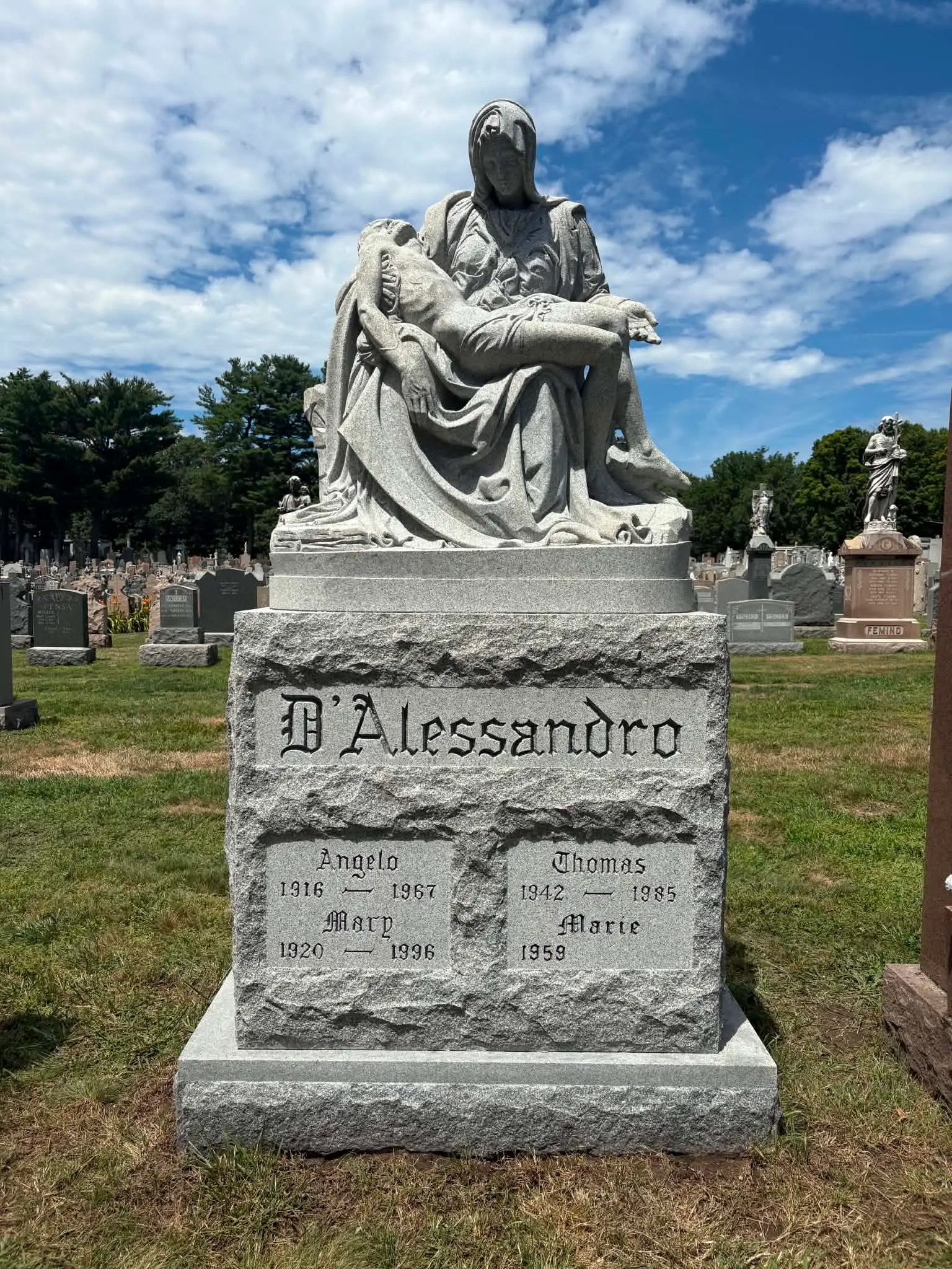 D'Alessandro Monument After Cleaning