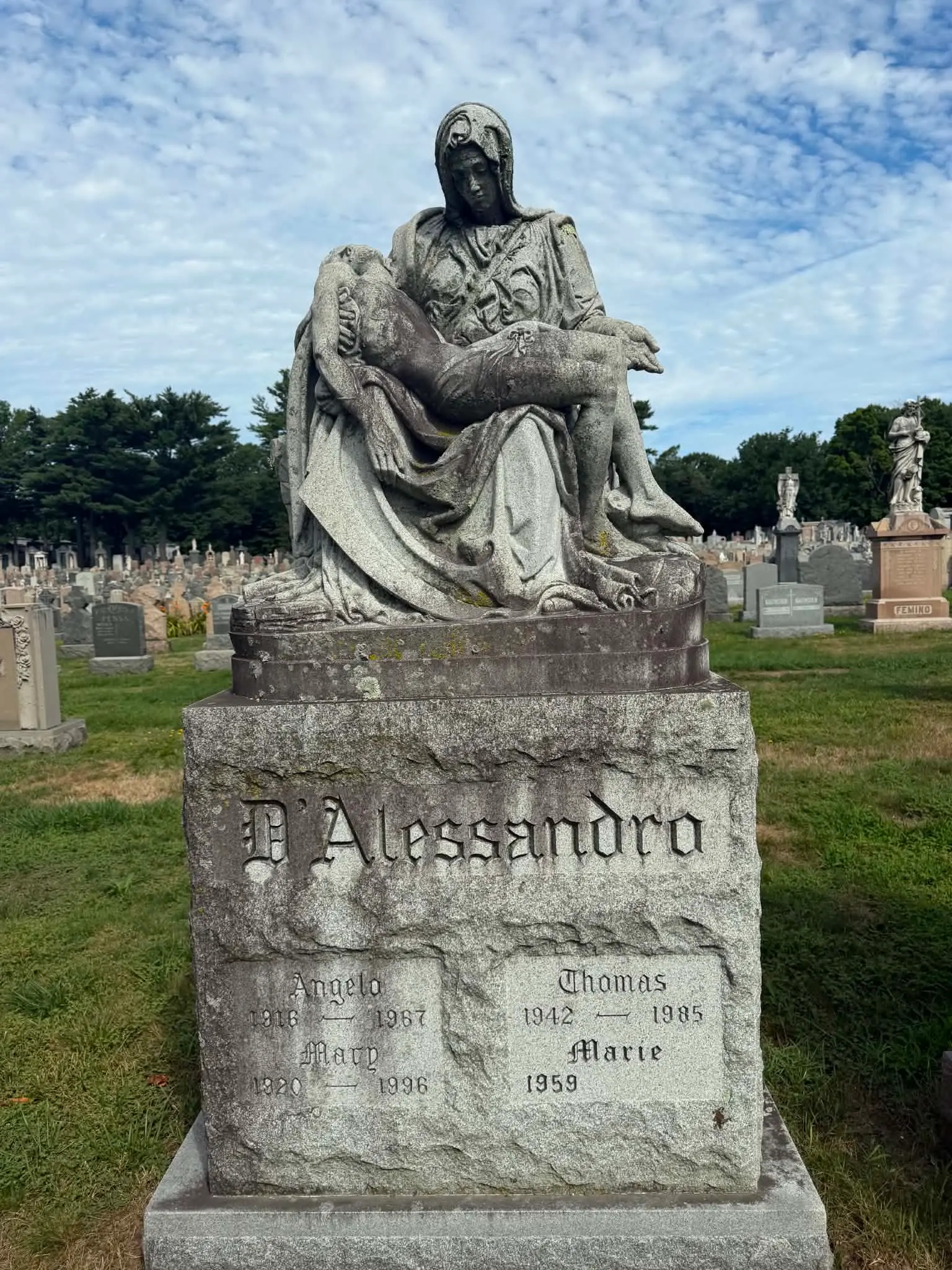 D'Alessandro Monument Before Cleaning